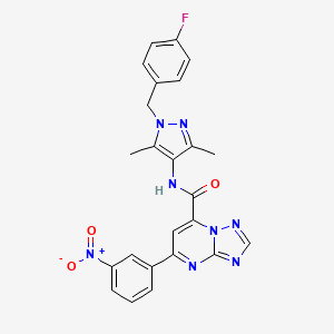 N-[1-(4-fluorobenzyl)-3,5-dimethyl-1H-pyrazol-4-yl]-5-(3-nitrophenyl)[1,2,4]triazolo[1,5-a]pyrimidine-7-carboxamide