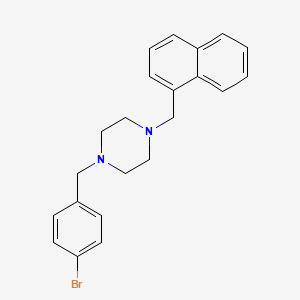 1-[(4-Bromophenyl)methyl]-4-(naphthalen-1-ylmethyl)piperazine