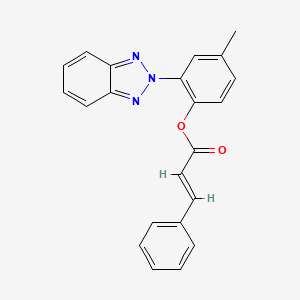 molecular formula C22H17N3O2 B10885930 2-(2H-benzotriazol-2-yl)-4-methylphenyl (2E)-3-phenylprop-2-enoate 