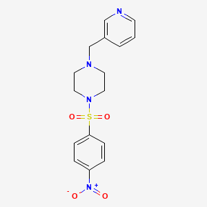 1-[(4-Nitrophenyl)sulfonyl]-4-(pyridin-3-ylmethyl)piperazine