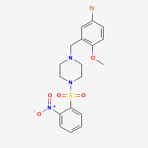 1-(5-Bromo-2-methoxybenzyl)-4-[(2-nitrophenyl)sulfonyl]piperazine