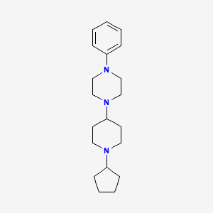 molecular formula C20H31N3 B10885956 1-(1-Cyclopentylpiperidin-4-yl)-4-phenylpiperazine 