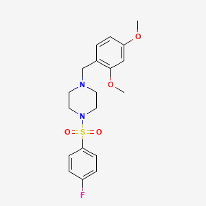 molecular formula C19H23FN2O4S B10885957 1-(2,4-Dimethoxybenzyl)-4-[(4-fluorophenyl)sulfonyl]piperazine 