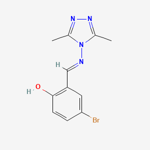 4-Bromo-2-(((3,5-dimethyl-4H-1,2,4-triazol-4-YL)imino)methyl)phenol