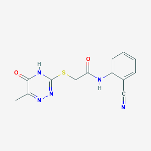 N-(2-cyanophenyl)-2-[(6-methyl-5-oxo-4,5-dihydro-1,2,4-triazin-3-yl)sulfanyl]acetamide