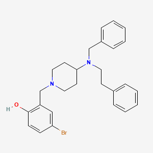 2-({4-[Benzyl(2-phenylethyl)amino]piperidin-1-yl}methyl)-4-bromophenol