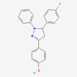 4-[5-(4-fluorophenyl)-1-phenyl-4,5-dihydro-1H-pyrazol-3-yl]phenol