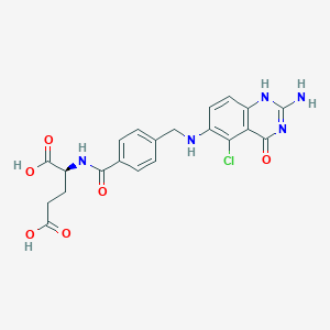 molecular formula C21H20ClN5O6 B010886 5-Chloro-5,8-dideazaisofolic acid CAS No. 102743-78-2