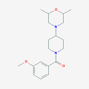 [4-(2,6-Dimethylmorpholin-4-yl)piperidin-1-yl](3-methoxyphenyl)methanone