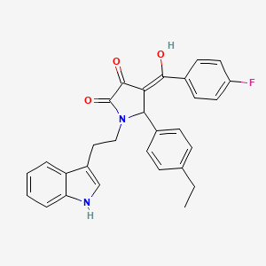 molecular formula C29H25FN2O3 B10886022 5-(4-ethylphenyl)-4-[(4-fluorophenyl)carbonyl]-3-hydroxy-1-[2-(1H-indol-3-yl)ethyl]-1,5-dihydro-2H-pyrrol-2-one 