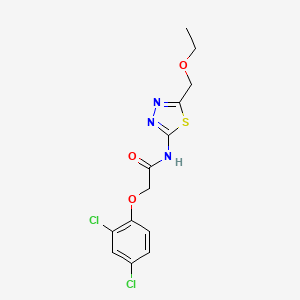 molecular formula C13H13Cl2N3O3S B10886033 2-(2,4-dichlorophenoxy)-N-[5-(ethoxymethyl)-1,3,4-thiadiazol-2-yl]acetamide 