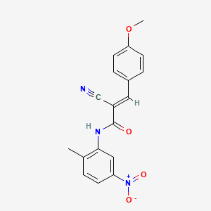 (2E)-2-cyano-3-(4-methoxyphenyl)-N-(2-methyl-5-nitrophenyl)prop-2-enamide