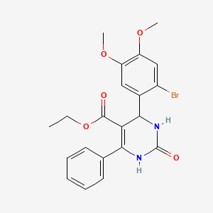 Ethyl 4-(2-bromo-4,5-dimethoxyphenyl)-2-oxo-6-phenyl-1,2,3,4-tetrahydropyrimidine-5-carboxylate