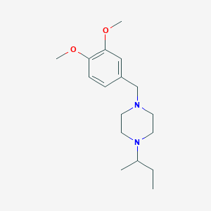 molecular formula C17H28N2O2 B10886085 1-(Butan-2-yl)-4-(3,4-dimethoxybenzyl)piperazine 