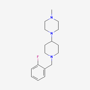 molecular formula C17H26FN3 B10886102 1-[1-(2-Fluorobenzyl)piperidin-4-yl]-4-methylpiperazine 