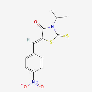 molecular formula C13H12N2O3S2 B10886114 (5Z)-5-(4-nitrobenzylidene)-3-(propan-2-yl)-2-thioxo-1,3-thiazolidin-4-one 