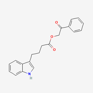 molecular formula C20H19NO3 B10886135 2-oxo-2-phenylethyl 4-(1H-indol-3-yl)butanoate 