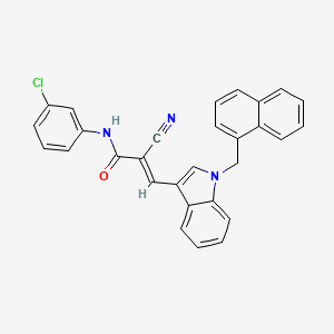 (2E)-N-(3-chlorophenyl)-2-cyano-3-[1-(naphthalen-1-ylmethyl)-1H-indol-3-yl]prop-2-enamide