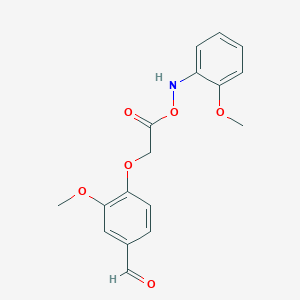 3-Methoxy-4-(2-{[(2-methoxyphenyl)amino]oxy}-2-oxoethoxy)benzaldehyde