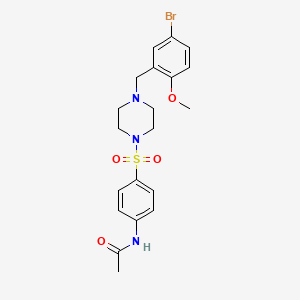 molecular formula C20H24BrN3O4S B10886206 N-(4-{[4-(5-bromo-2-methoxybenzyl)piperazin-1-yl]sulfonyl}phenyl)acetamide 