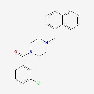 molecular formula C22H21ClN2O B10886217 (3-Chlorophenyl)[4-(naphthalen-1-ylmethyl)piperazin-1-yl]methanone 