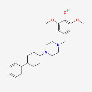 molecular formula C25H34N2O3 B10886227 2,6-Dimethoxy-4-{[4-(4-phenylcyclohexyl)piperazin-1-yl]methyl}phenol 