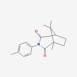 molecular formula C17H21NO2 B10886231 1,8,8-Trimethyl-3-(4-methylphenyl)-3-azabicyclo[3.2.1]octane-2,4-dione CAS No. 371227-47-3