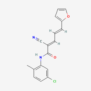 molecular formula C17H13ClN2O2 B10886249 (2E,4E)-N-(5-chloro-2-methylphenyl)-2-cyano-5-(furan-2-yl)penta-2,4-dienamide 