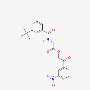 molecular formula C25H30N2O6 B10886250 [2-(3-nitrophenyl)-2-oxoethyl] 2-[(3,5-ditert-butylbenzoyl)amino]acetate 