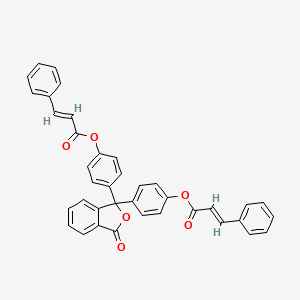 molecular formula C38H26O6 B10886273 4-{1-[4-(Cinnamoyloxy)phenyl]-3-oxo-1,3-dihydro-1-isobenzofuranyl}phenyl 3-phenylacrylate 