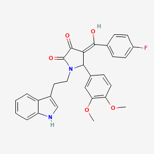 5-(3,4-dimethoxyphenyl)-4-[(4-fluorophenyl)carbonyl]-3-hydroxy-1-[2-(1H-indol-3-yl)ethyl]-1,5-dihydro-2H-pyrrol-2-one