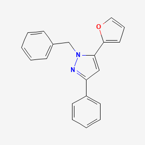 molecular formula C20H16N2O B10886295 1-benzyl-5-(furan-2-yl)-3-phenyl-1H-pyrazole 