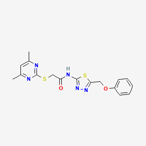 2-[(4,6-dimethylpyrimidin-2-yl)sulfanyl]-N-[5-(phenoxymethyl)-1,3,4-thiadiazol-2-yl]acetamide