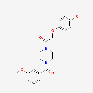 molecular formula C21H24N2O5 B10886315 1-[4-(3-Methoxybenzoyl)piperazin-1-yl]-2-(4-methoxyphenoxy)ethanone 