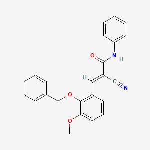 (2E)-3-[2-(benzyloxy)-3-methoxyphenyl]-2-cyano-N-phenylprop-2-enamide