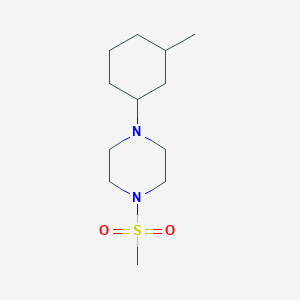 molecular formula C12H24N2O2S B10886341 1-(3-Methylcyclohexyl)-4-(methylsulfonyl)piperazine 