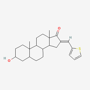 (E)-3-hydroxy-10,13-dimethyl-16-(thiophen-2-ylmethylene)tetradecahydro-1H-cyclopenta[a]phenanthren-17(2H)-one