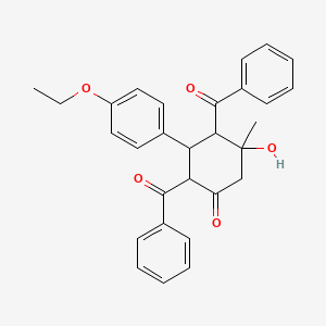 2,4-Dibenzoyl-3-(4-ethoxyphenyl)-5-hydroxy-5-methylcyclohexan-1-one