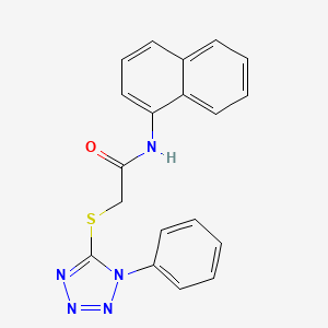 molecular formula C19H15N5OS B10886379 N-(naphthalen-1-yl)-2-[(1-phenyl-1H-1,2,3,4-tetrazol-5-yl)sulfanyl]acetamide 