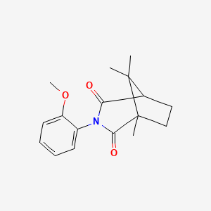 molecular formula C17H21NO3 B10886382 3-(2-Methoxyphenyl)-1,8,8-trimethyl-3-azabicyclo[3.2.1]octane-2,4-dione 