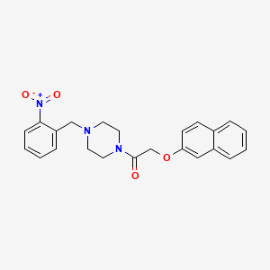 2-(Naphthalen-2-yloxy)-1-[4-(2-nitrobenzyl)piperazin-1-yl]ethanone