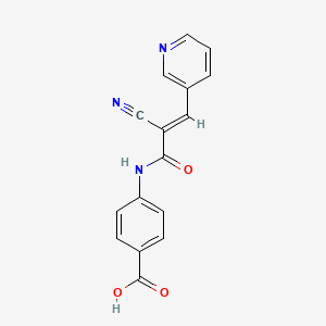 4-{[(2E)-2-cyano-3-(pyridin-3-yl)prop-2-enoyl]amino}benzoic acid