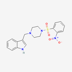 3-({4-[(2-nitrophenyl)sulfonyl]piperazin-1-yl}methyl)-1H-indole