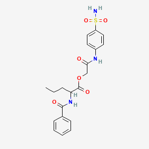 [(4-Sulfamoylphenyl)carbamoyl]methyl 2-(phenylformamido)pentanoate