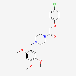 2-(4-Chlorophenoxy)-1-[4-(2,4,5-trimethoxybenzyl)piperazin-1-yl]ethanone