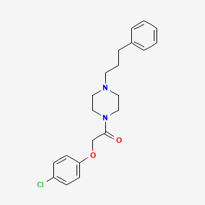 molecular formula C21H25ClN2O2 B10886568 2-(4-Chlorophenoxy)-1-[4-(3-phenylpropyl)piperazin-1-yl]ethanone 