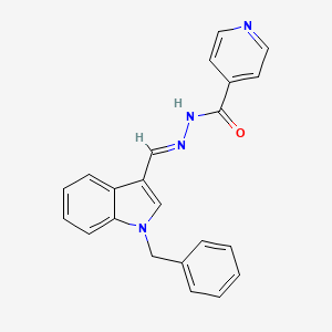 molecular formula C22H18N4O B10886607 N'-[(E)-(1-benzyl-1H-indol-3-yl)methylidene]pyridine-4-carbohydrazide 