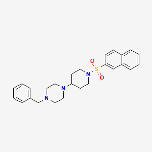 1-Benzyl-4-[1-(naphthalen-2-ylsulfonyl)piperidin-4-yl]piperazine