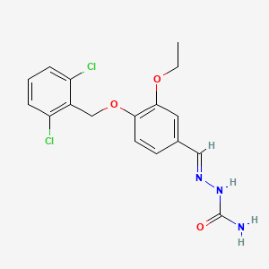 molecular formula C17H17Cl2N3O3 B10886626 (2E)-2-{4-[(2,6-dichlorobenzyl)oxy]-3-ethoxybenzylidene}hydrazinecarboxamide 