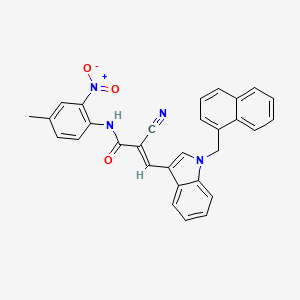 (2E)-2-cyano-N-(4-methyl-2-nitrophenyl)-3-[1-(naphthalen-1-ylmethyl)-1H-indol-3-yl]prop-2-enamide